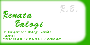 renata balogi business card